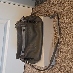 Dark green satchel with strap